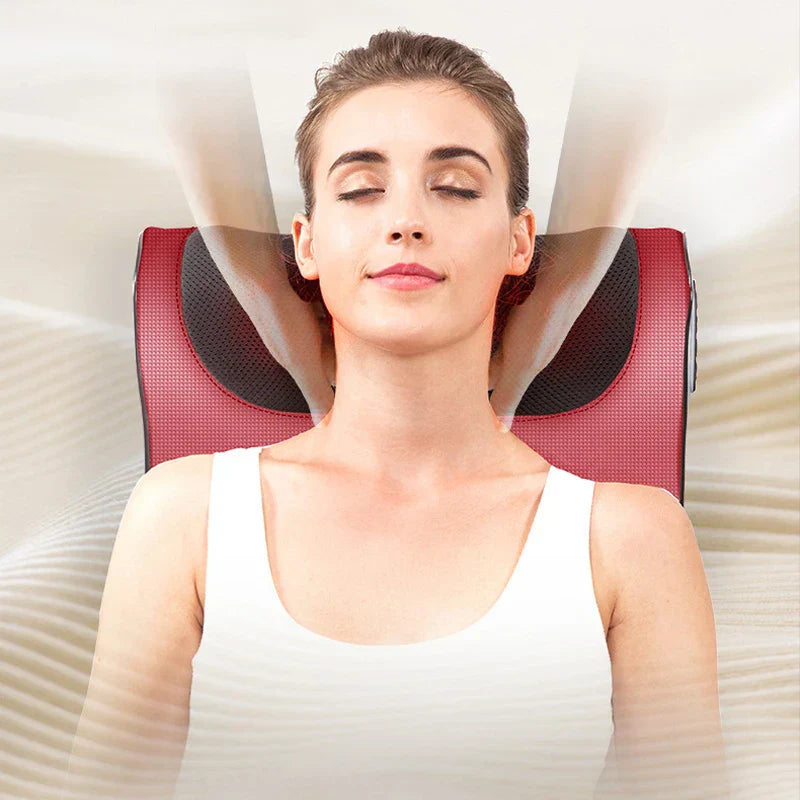 Bizzy Mart™ Red Pillow Massager – جهاز تدليك الوسادة الحمراء