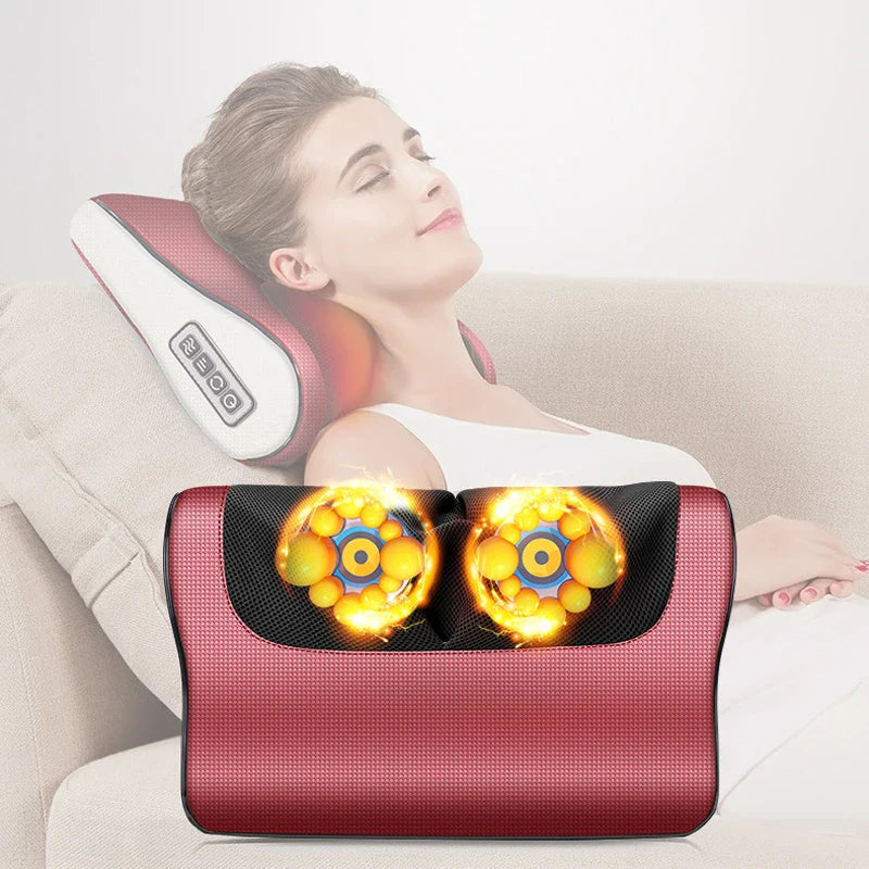 Bizzy Mart™ Red Pillow Massager – جهاز تدليك الوسادة الحمراء