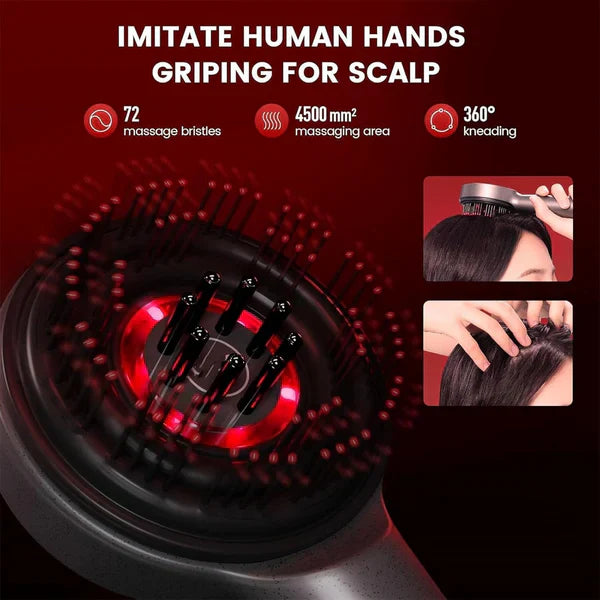 Bizzy Mart™ Scalp Massager Brush (Red) – فرشاة تدليك فروة الرأس (حمراء)