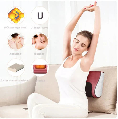 Bizzy Mart™ Red Pillow Massager – جهاز تدليك الوسادة الحمراء